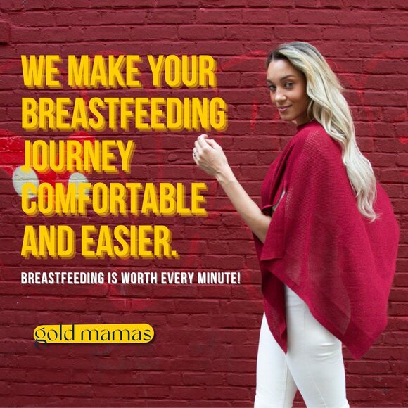 Brand New - Gold Mamas * Breathable Nursing Cover Up for Breastfeeding (Black) - Picture 5 of 5